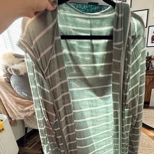 Striped Green Women's Sweater